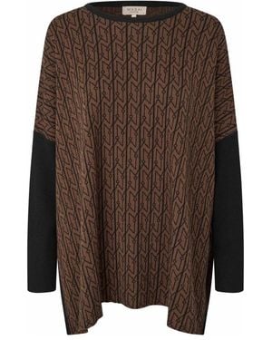 Masai Strickpullover Mit Rundhalsausschnitt - Braun