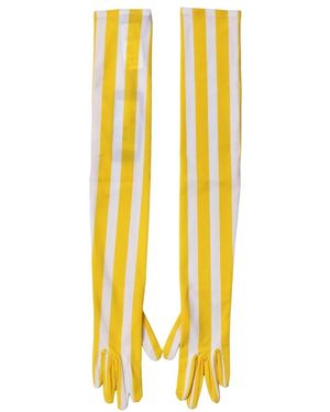 Dolce & Gabbana Accessoires ,Veelkleurig ,Nylon Elbow-Length Handschoenen - Geel