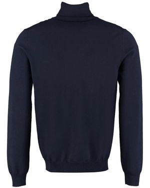 THE (Alphabet) Strickpullover Mit Rollkragen - Blau