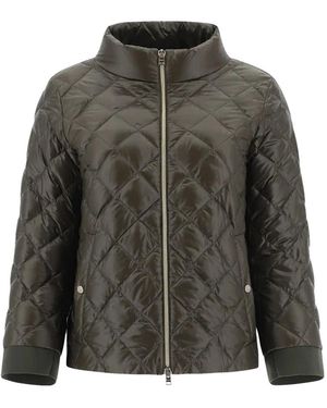 Herno Ultralichte Diamant-Gepiqueerde Jas - Groen