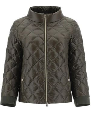 Herno Ultralichte Diamant-Gepiqueerde Jas - Groen