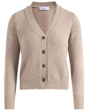 Gran Sasso Strickjacke Mit Durchgehendem Knopfleiste - Natur