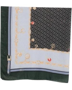 Liu Jo Accessoires ,Veelkleurig ,Monogram Vierkante Sjaal - Zwart