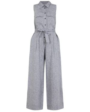 Peserico Linen Jumpsuit - Gray