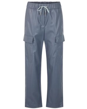 Marc Cain Leather Trousers - Azul