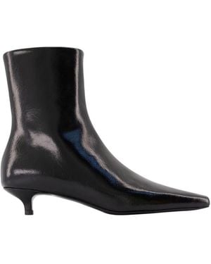 TOTEME Slim Ankle Boots - Black