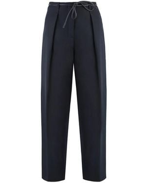 Yves Salomon Wide Pants - Blue