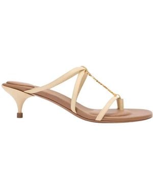 Jacquemus Heeled Mules - Metálico