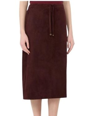 Max Mara Rokken ,Bruin ,Gocce Midi Rok - Paars