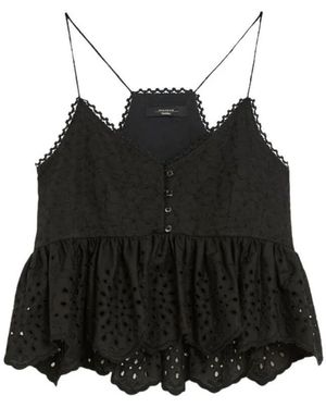 Weekend Schwarzes Crop Top Mit V-Ausschnitt