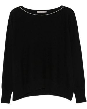 D.exterior 63115 Rundhals Strickware - Schwarz
