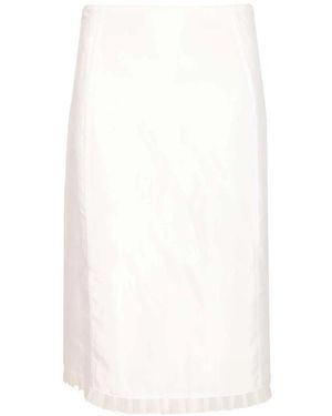 DUNST H-Line Midi-Rok Met Veters - Wit