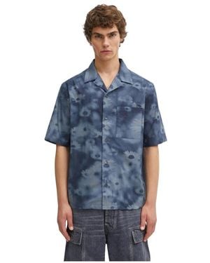 Maison Kitsuné Photo Flower Resort Shirt - Blauw