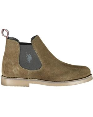 U.S. POLO ASSN. Grüner Leder Herren Knöchelstiefel