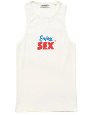 Carne Bollente Sleeveless Tops - White