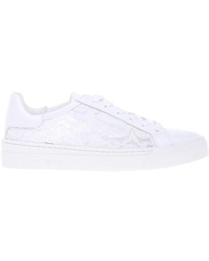 Baldinini Leather And Lace Trainer - Weiß