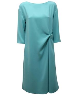 Armani Kleedjes ,Blauw ,Elegante Jurk Met Zijsplit