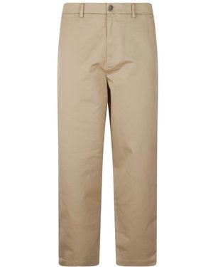 Barena Broeken ,Groen ,Katoen Broek Met Knopen - Naturel