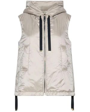 Max Mara Kurze Kapuzenweste - Grau