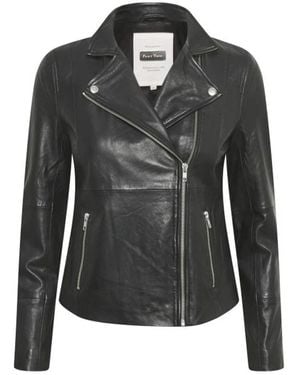 Part Two Leather Jackets - Negro