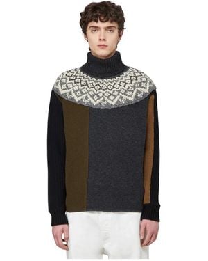 Pringle of Scotland Repurposed Fair Isle Sweater - Schwarz