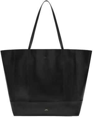 TOTEME Roam Leren Tote - Zwart
