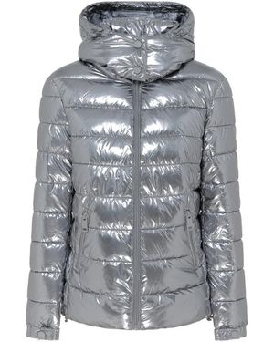 Guess Jassen ,Grijs ,Zilveren Puffer Jacket