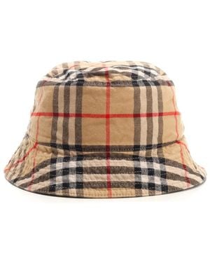 Burberry Check Baumwoll-Bucket Hat - Braun