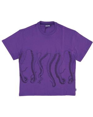 Octopus Lila Outline Tee Kurzarmshirt