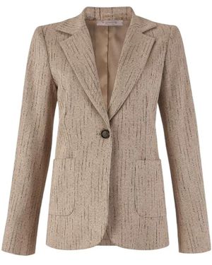 D.exterior Jassen ,Leer 61906 7Gess Blazer - Bruin