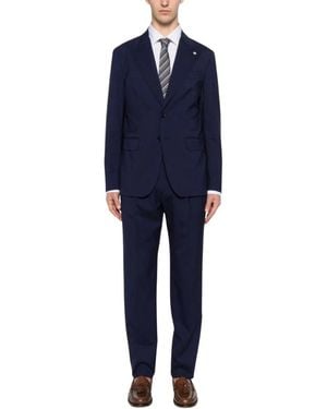 Manuel Ritz Single Breasted Suits - Blue