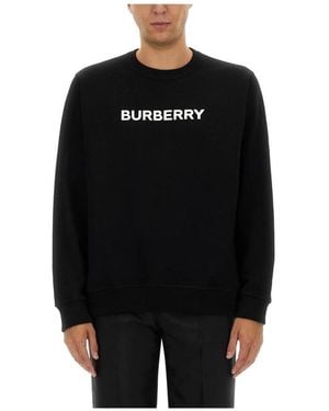 Burberry Logo Katoenen Sweater - Zwart