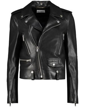 Saint Laurent Leather Jackets - Zwart