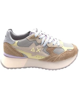 Sun 68 Schoenen ,Veelkleurig ,Leer Stargirl Sneakers - Wit