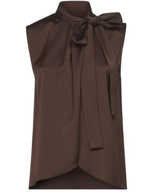 Blanca Vita Sleeveless Tops - Brown
