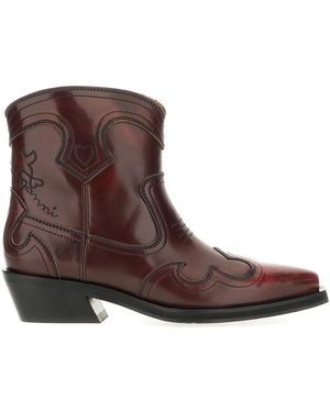 Ganni Cowboy Boots - Brown