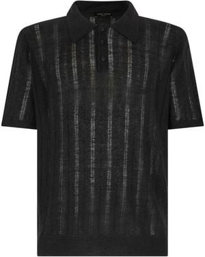 Roberto Collina Polo Shirts - Black