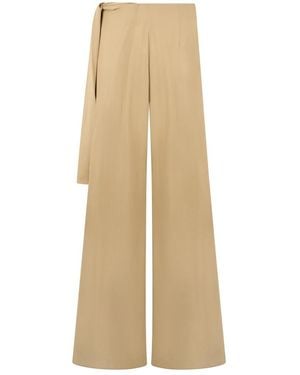 Alberta Ferretti Wide Trousers - Natural
