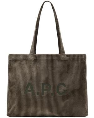 A.P.C. Tote Bags - Marron