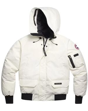 Canada Goose Jassen ,Wit ,Leer Chilliwack Bomber