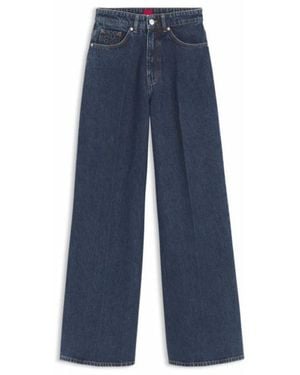 HUGO Jeans ,Blauw ,Denim 415 Wide Jeans