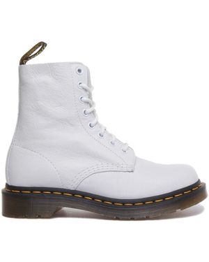 Dr. Martens Schoenen ,Wit ,Leer Virginia Leather 8-Eyelet Boot