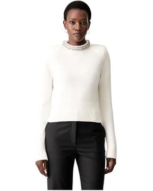 Pinko Rundhals-Strickware - Weiß