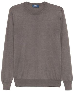 Fedeli Brauner kaschmir-seidenpullover - Grau