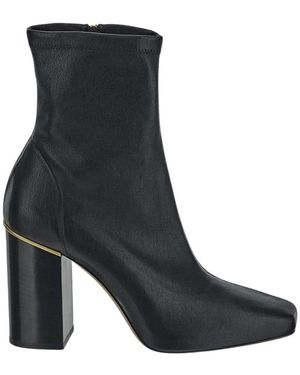 Chloé Leder Stiefelette - Schwarz