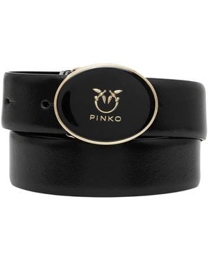 Pinko Runder Gürtel Mit H2,8-Emaille-Schnalle - Schwarz
