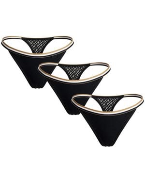 BOSS 3Pack Thong_B Lace - Schwarz