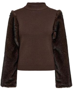 co'couture Rollkragenpullover - Braun