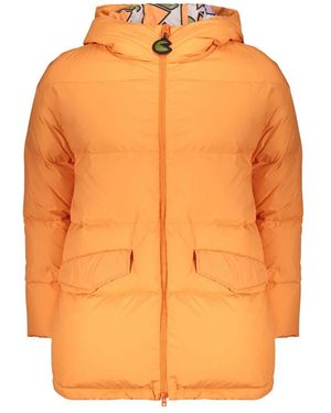 Herno Gesteppte Jacke Mit Kapuze - Orange