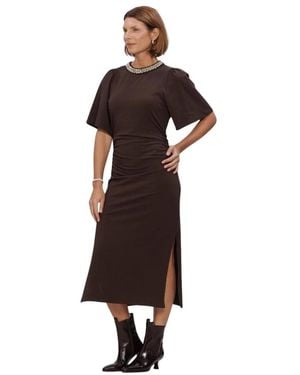 Bruuns Bazaar Alnusbbnathala Trim Dress - Bruin